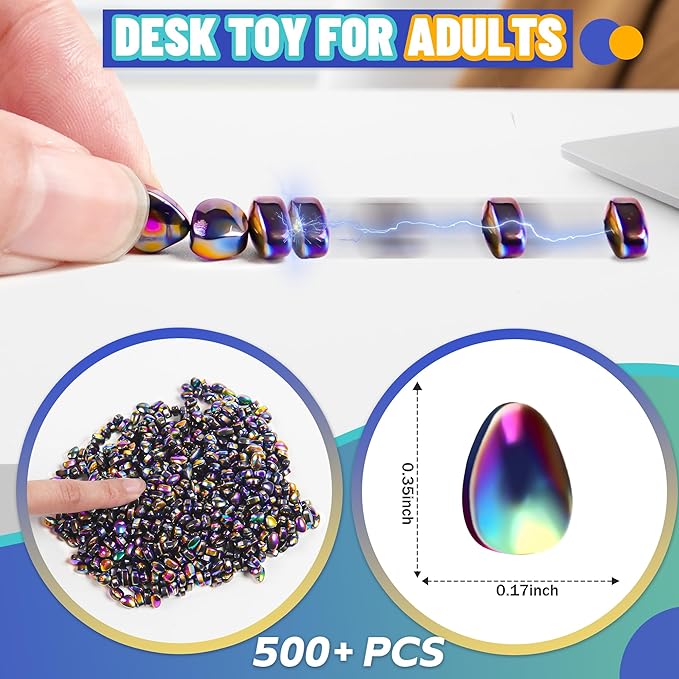 Christmas Stocking Stuffers Gifts for Teen Girl Boy Adult Men 500pc Magnetic Fidget Toys Sensory Autism ADHD Office Desk Stress Anxiety Magnet Beads Balls Stones Cool Gadget Valentine's Day