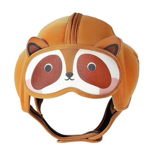 MAMBOBABY Baby Safety Helmet for Crawling and Walking for 6-24 Months Baby Head Protection - Soft and Adjustable - Lightweight and Comfortable Infant Head Guard-Raccoon