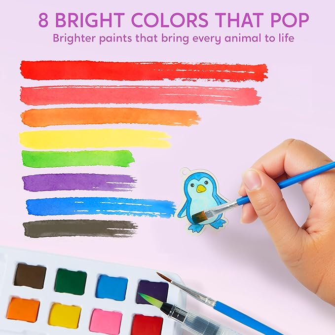 Klever Kits Paint with Water Coloring Books, Arts and Crafts for Kids Ages 3-8, Mess Free Painting for Toddlers Glow in the Dark, Travel Drawing Toys Gifts for Girls Boys - Ocean Farm Forest by JOVA