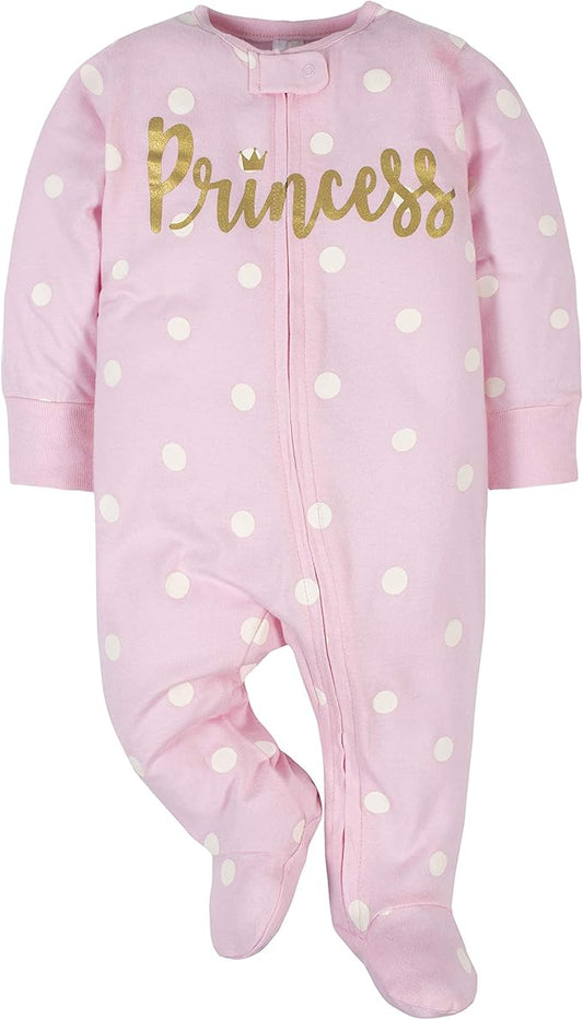 Gerber baby-girls 4 Pack Sleep N' Play Footie