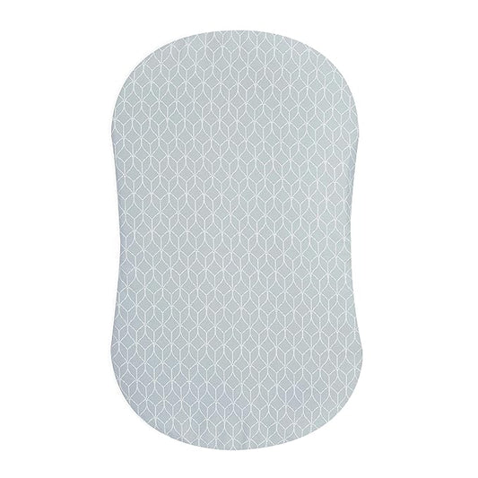 HALO BassiNest Fitted Sheet – 100% Cotton, Soft and Breathable Bassinet Sheet for Babies, 30” x 16” Pre-Shrunk Sheet, Morning Mist
