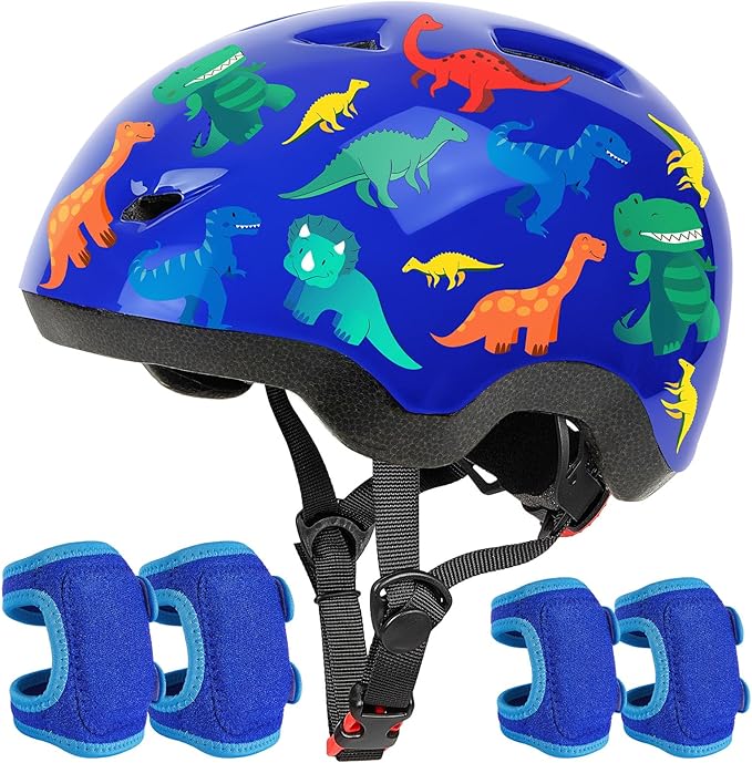 Toddler Helmet, Baby Infant Bike Helmet with Toddler Knee Pads and Elbow Pads Set for Kids 1-3 Years, Adjustable Baby Bike Helmets for Scooter Bicycle