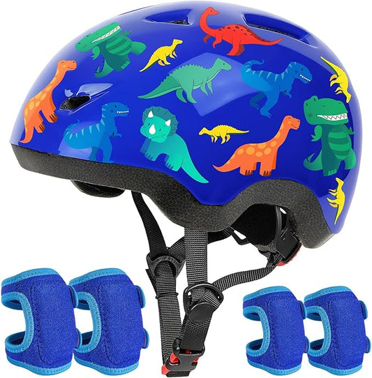Toddler Helmet, Baby Infant Bike Helmet with Toddler Knee Pads and Elbow Pads Set for Kids 1-3 Years, Adjustable Baby Bike Helmets for Scooter Bicycle
