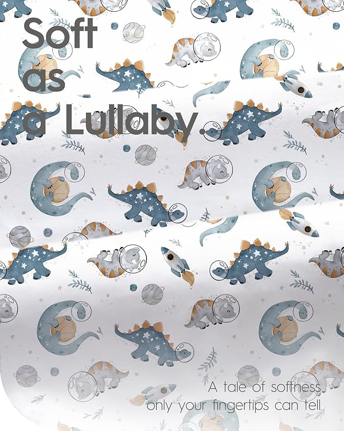 Bassinet Sheets for Baby Boy Girl, TotBasic Buttery Soft Universal Bassinet Fitted Sheet, Compatible with Halo, Mika Micky, Baby Delight, Dream On Me, Maxi COSI and More Bassinet Mattress(Dino&Whale)