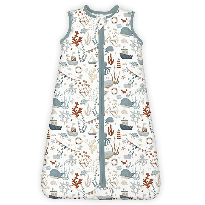 1.0 TOG Sleep Sack 6-12-15 Months, Baby Sleep Sack with Sleeveless, Cozy Premium Baby Wearable Blanket with 2-way Safe Zipper All Season Sleeping Bags, 1-pack