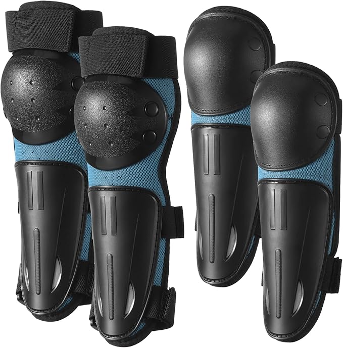 yeesport Youth Knee Elbow Pads, Knee Pads and Elbow Pads for Kids Dirt Bike Gear with Anti-Impact Hard Shell, Breathable Mesh, Adjustable Little for Motorcycle Biking Skating Scooter Sports