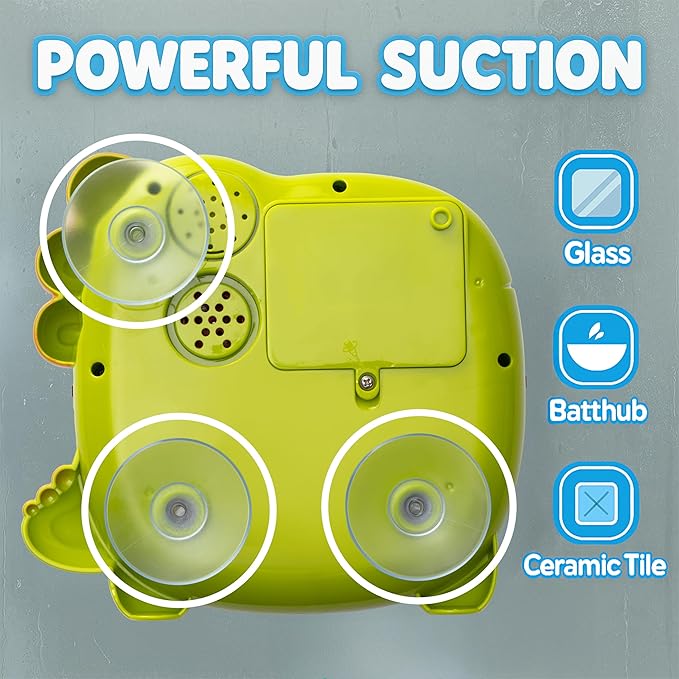 Bath Bubble Machine - Bathtub Bubble Machine, Light Up Bath Toys - Bubbles Bath Maker with Lights & Music - Baby Bath Bubbles Maker for Bathtub - Strong Suction BPA Free