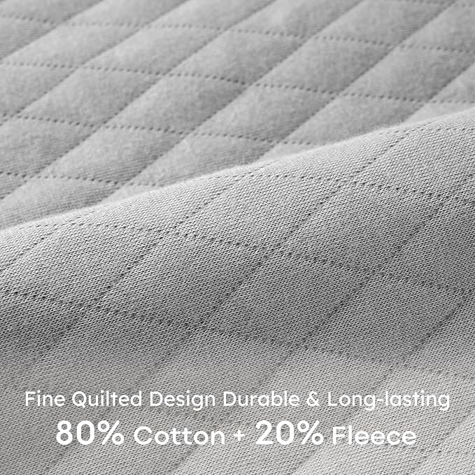 Yoofoss Baby Sleep Sack 18-24 Months 1.0 Tog Long Sleeve Sleep Sack Organic Cotton Wearable Blanket for Toddlers 2-Way Zipper Quilted Sleeping Sacks(X-Large)
