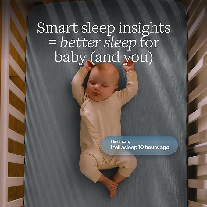 Nanit Essentials Smart Baby Monitor with Floor Stand – 1080p HD Wi-Fi Camera, Sensor-Free Breathing Monitoring, Sleep Tracking, Two-Way Audio, Night Vision, Motion & Cry Notifications, White