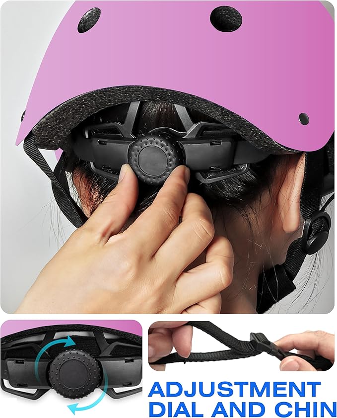 Kids Bike Helmet, Adjustable and Multi-Sport, from Toddler to Youth, 3 Sizes