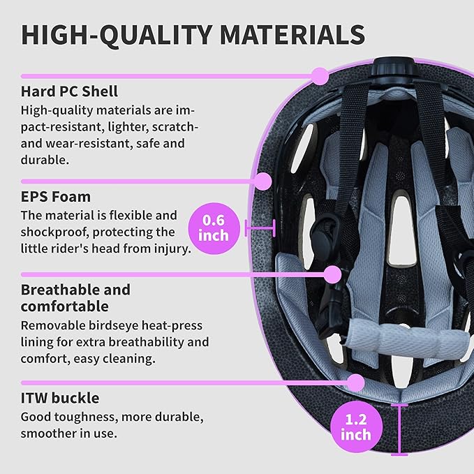 RoyalBaby Kids Helmet 0.47 lb Ultra-Lightweight & Adjustable for Ages 5-13 Years, Ideal for Cycling, Scooter, Balance Bike & More Sports, 4 Vibrant Colors Available
