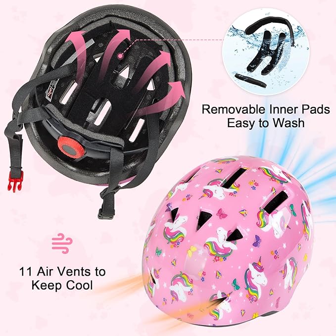 Toddler Helmet, Baby Infant Bike Helmet with Toddler Knee Pads and Elbow Pads Set for Kids 1-3 Years, Adjustable Baby Bike Helmets for Scooter Bicycle