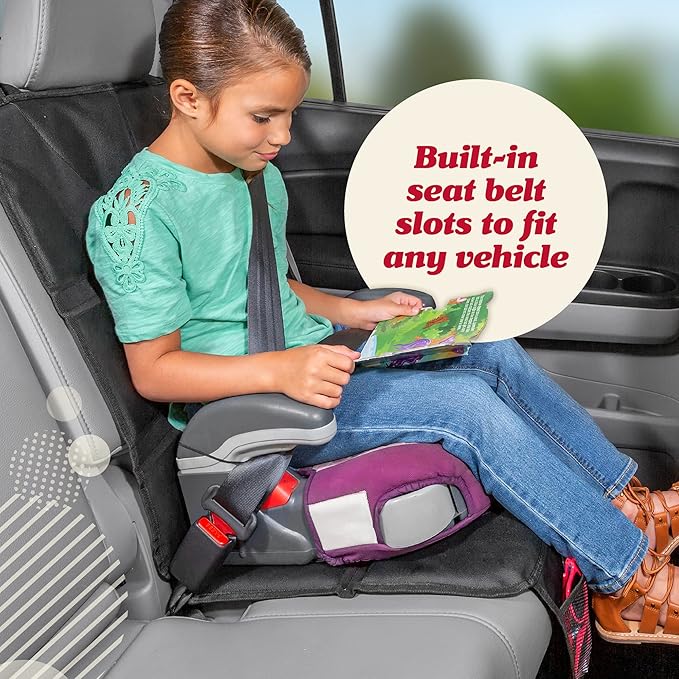 Lusso Gear Car Seat Protector - 2-Pack Waterproof Padded Shield & Mesh Pockets for Baby Travel Gear - Universal Fit Seat Covers for Cars & SUVs - Non-Slip Heavy-Duty Protection - Gray, Universal Fit