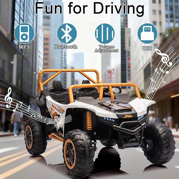 24V 4WD Kids Electric Car XXXL, 2-Seater Licensed Arctic Cat Kids Ride on UTV with Parent Remote Control, Bluetooth Music, LED Lights for Boys & Girls