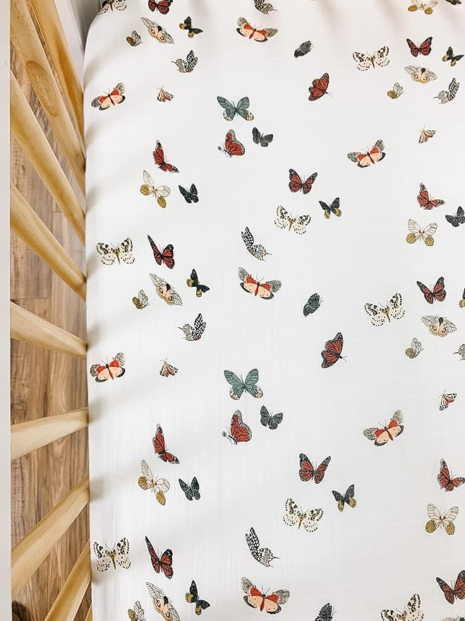 Clementine Kids Crib Sheets (Butterfly)