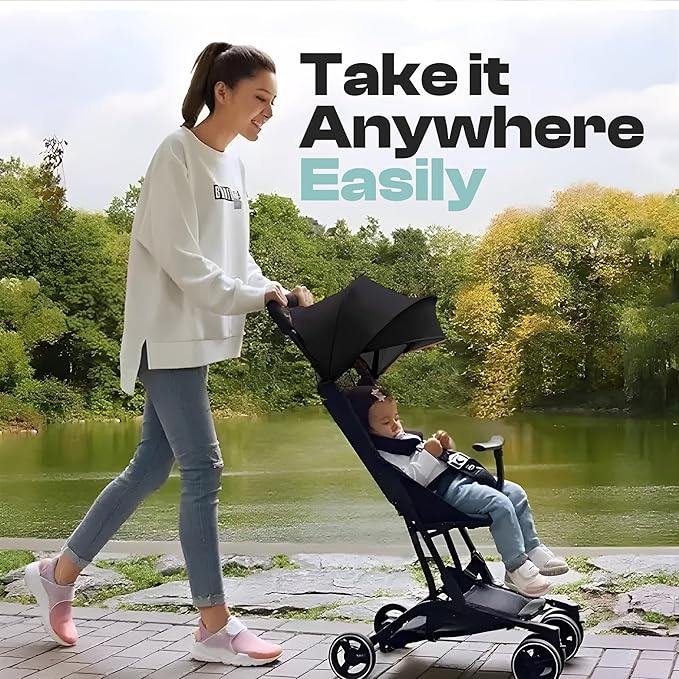 ShaHa® Lightweight Stroller For Toddlers, Travel Stroller For Airplane With One-Hand Fold, Baby Umbrella Strollers With Large Sun Canopy And Reclining Backrest, Portable Strollers Included Travel Bag