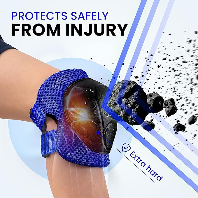 99FLIPS Knee Pads for Kids 3-12 Years - 6pcs Complete Set Certified by TÜV Rheinland - Knee Pads Elbow Pads and Wrist Guards for Kids and Toddler - Skateboard Roller Skates Scooter