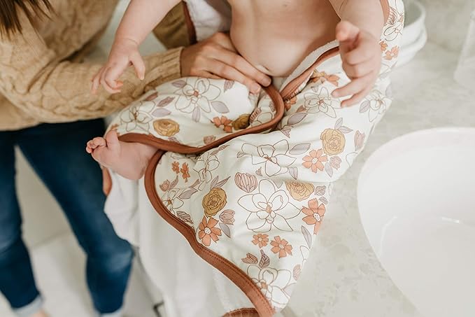 Copper Pearl Hooded Bath Towels Premium Knit/Terry Cloth Baby Towels with Hood, Pockets, and Cool Designs - Great to Gift and Make Bath Time Fun - Baby Bath Towel, Ferra