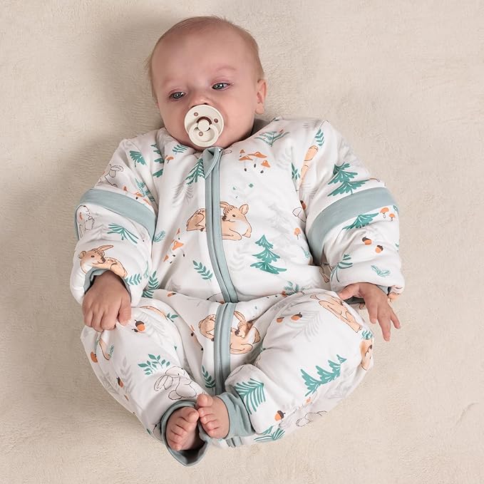 2.5 Tog Winter Sleep Sack with Feet for Baby/Toddler, Sleeping Bag with Legs & Detachable Sleeves