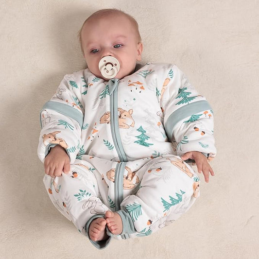 2.5 Tog Winter Sleep Sack with Feet for Baby/Toddler, Sleeping Bag with Legs & Detachable Sleeves