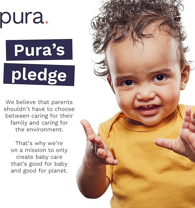 Pura Size 3 Eco-Friendly Diapers, Totally Chlorine Free, Hypoallergenic, Soft Organic Cotton, Sustainable, up to 12 Hours Leak Protection, Allergy UK, 26 Count (Pack of 1)