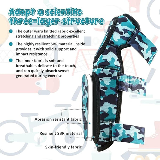 Kids Soft Knee and Elbow Pads, Children Protective Gear, Suitable for Boys and Girls Bike Ski Roller Skateboard