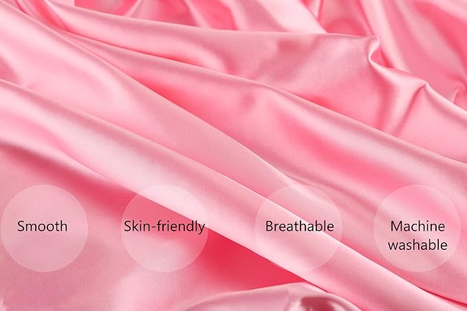 Satin Pack n Play Sheet Set 2 Pack Ultra Soft Silk Fitted Mini Crib Sheets Playard Sheet Protect for Baby Hair and Skin, Grey & Pink
