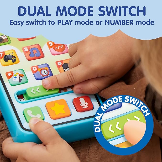 JOYIN Baby Toys 6-12 Months - Cell Phone with 4 Game Modes & 50+ Music and Learning Phrases, Educational Toys for Toddlers 1-3, Kids Pretend Phone Birthday Gifts for Girls Boys Age 1 2 3 Year Old
