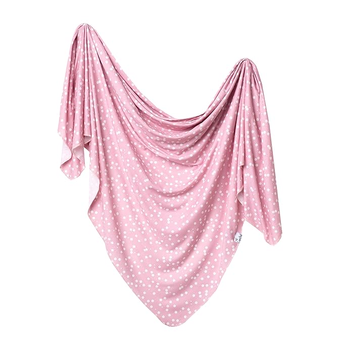 Copper Pearl Baby Swaddle Blanket - Premium Knit Baby Blanket, Large Soft Stretchy Receiving Blankets for Baby Girl, Swaddles for Newborn, Infant, and Toddler (Lucy)
