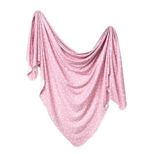 Copper Pearl Baby Swaddle Blanket - Premium Knit Baby Blanket, Large Soft Stretchy Receiving Blankets for Baby Girl, Swaddles for Newborn, Infant, and Toddler (Lucy)
