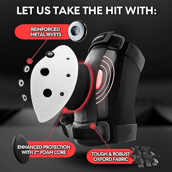 SKATEWIZ Skateboard Pads Protective Gear Set for Kids and Adults - Smash - Roller Skate Pads [6pc] with Wrist Guards - Skating Protective Gear - Roller Derby