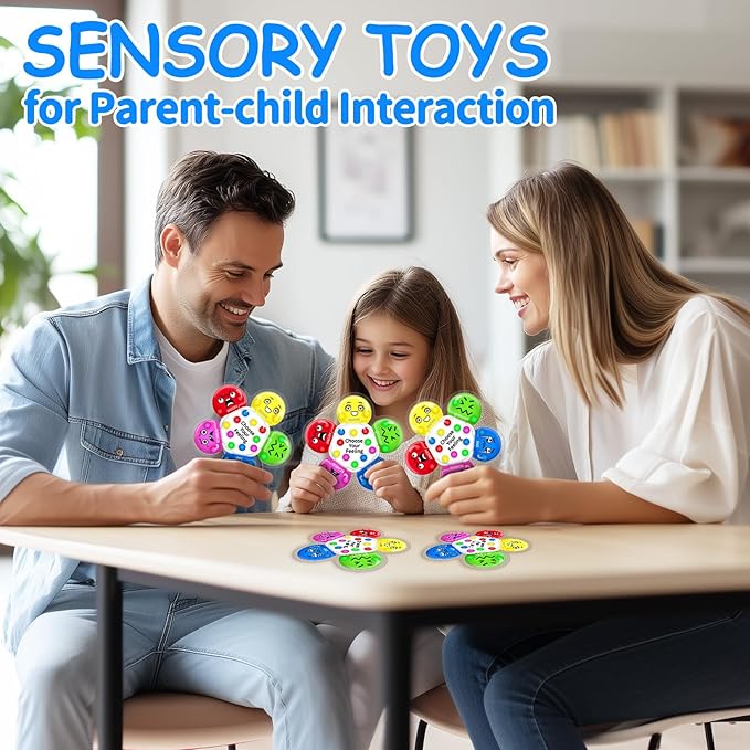 Color Sorting Sensory Toys for Kids with Autism, Autistic 5-7, Gifts for Kids, Feelings Wheel Social Emotional Learning Activities, Fine Motor Skills Calming Fidget Toys, Ages 3+