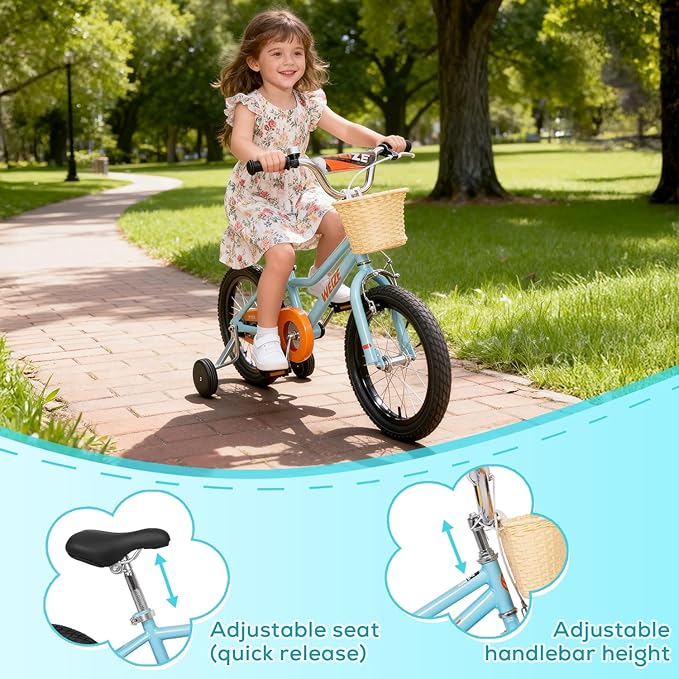 WEIZE Kids Bike, 16 20 Inch Children Bicycle for Boys & Girls Ages 4-12 Years Old, Rider Height 41-62 Inch, Adjustable Seat & Handlebars, Coaster Brake, Multiple Color Options