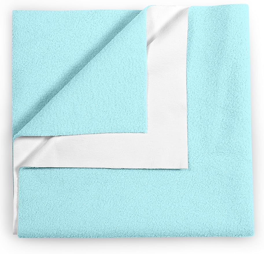 Waterproof Mattress Protector for Adults and Kids, Reusable Mattress Protector (Baby Blue, 19 x 27 Inch)