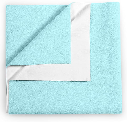 Waterproof Mattress Protector for Adults and Kids, Reusable Mattress Protector (Baby Blue, 40 x 54 Inch)