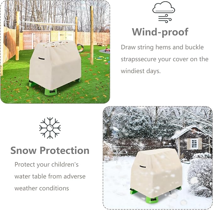 Kids Water Table Cover Fit Rain Showers Splash Pond Water Table,Waterproof Dust Proof Anti-UV Outdoor Toys Cover-Cover only