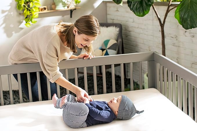 Naturepedic Organic Baby Crib Mattress - Lightweight Infant & Toddler Bed - Waterproof, Non-Toxic, Standard Size 52" x 28"