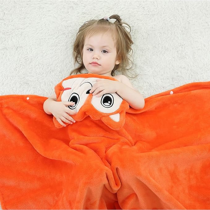 Wearable Blanket Hoodie for Kids Toddlers Hooded Towels Soft Cozy Wearable Throw Blanket Hoodie for Boys Girls