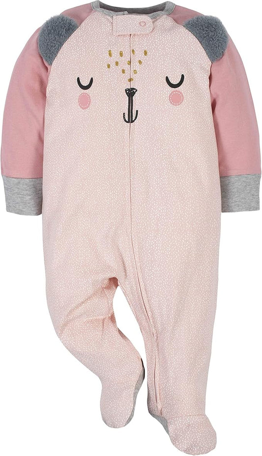 Gerber baby-girls 4 Pack Sleep N' Play Footie