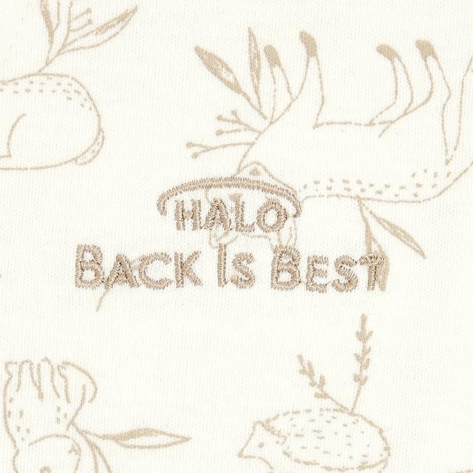 HALO SleepSack, 100% Cotton Wearable Blanket, Swaddle Transition Sleeping Bag, TOG 0.5, Lullaby Forest, Small, 0-6 Months