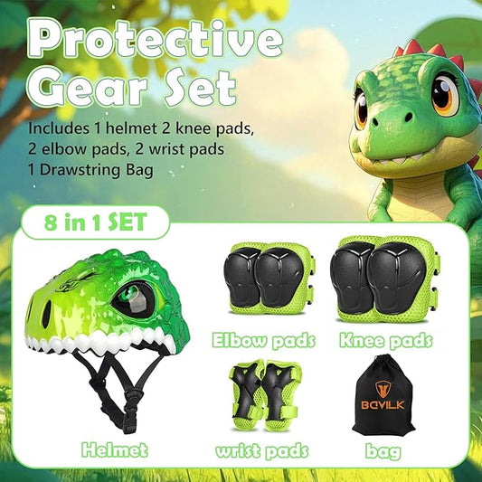 Toddler Kids Bike Helmet,3D Dinosaur Helmets for Boys Girls Infant/Baby to Children 1/2/3/4/5/6/7/8 Years Old Lightweight Adjustable Multi-Sports Bicycle Scooter Skateboard Skating Cycling