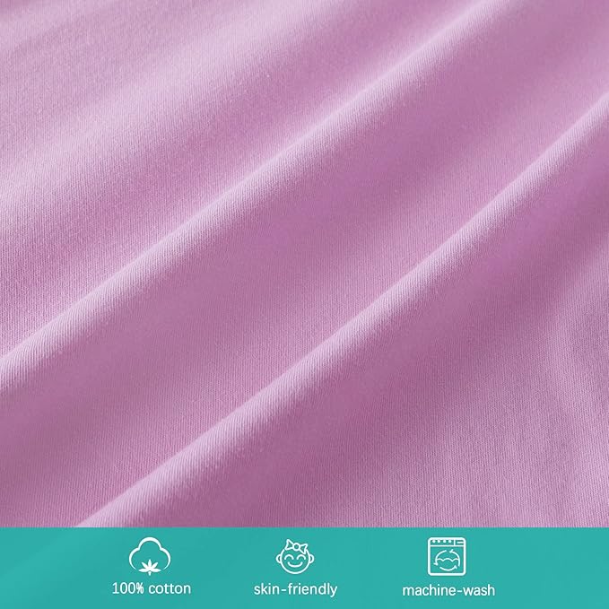 Bassinet Sheets Fit for Dream On Me Traveler/Skylar/Waves Bassinet Bedside Sleeper,100% Cotton, 2 Pack, Ultra Soft Bassinet Sheet, Pink and Violet