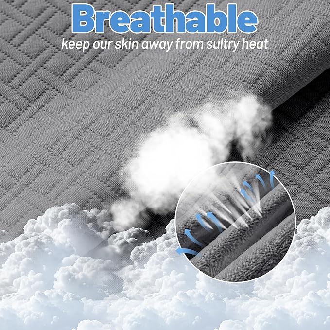 Premium Bamboo Mattress Protector – Queen Size, Waterproof, & Ultra Soft Breathable Noiseless Washable Bed Mattress Cover for Comfort & Protection MC03QUEEN-LG