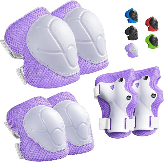 Kids Protective Gear Set Knee Pads for Kids 3-14 Years Toddler Knee and Elbow Pads with Wrist Guards 3 in 1 for Skating Cycling Bike Rollerblading Scooter