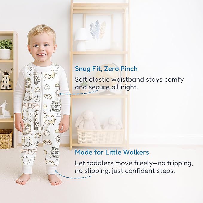 TotAha Toddler Sleep Sack with Legs, 0.5 TOG Light and Soft Baby Sleeping Bag, Walker Sleep Sack for Babies 12-24M, 2T-3T