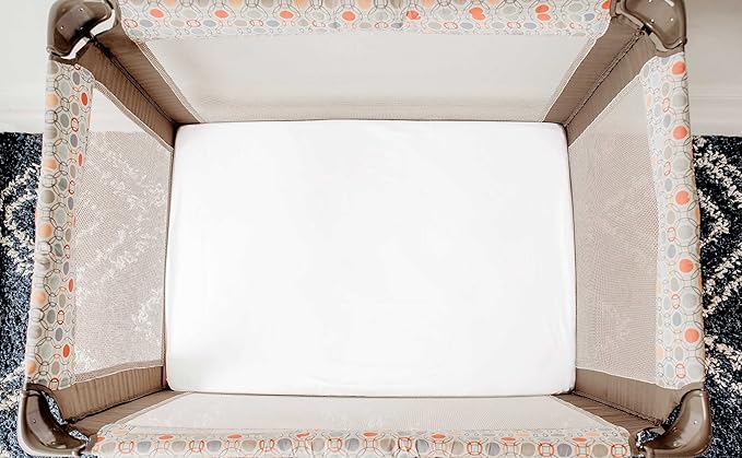 SheetWorld Baby Fitted Cradle Sheet 18 x 36 inches, 100% Cotton Jersey Hypoallergenic Sheet, Unisex Boy Girl, Solid White, Made in USA