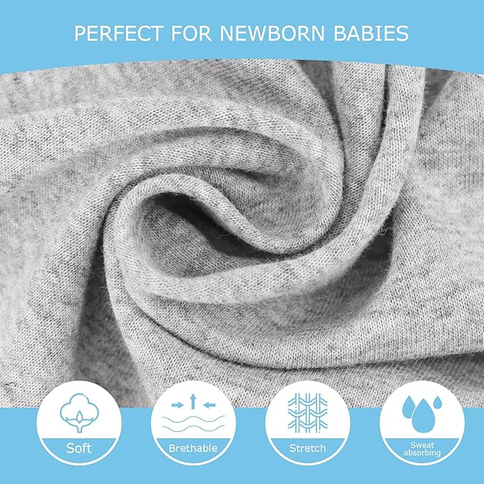 DRESHOW BQUBO 3 Pack Baby Swaddle Sleep Sacks Baby Swaddling Blanket Wrap Newborn Swaddle Sack with Bear Ears Hat for Boys Girls 6-12 Lbs Newborns & 0-3 Months Girls Boys