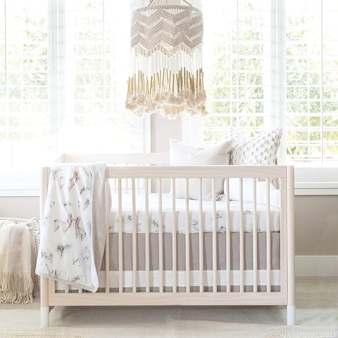 Oilo Crib Sheet, Breathable, Fitted, Turkish Cotton Jersey, 300 Thread Count, Machine Washable, Fits Standard Crib (28" x 52" x 6"), Toddler Bedding, Girl, Boy, & Neutral Nursery Design, Llama
