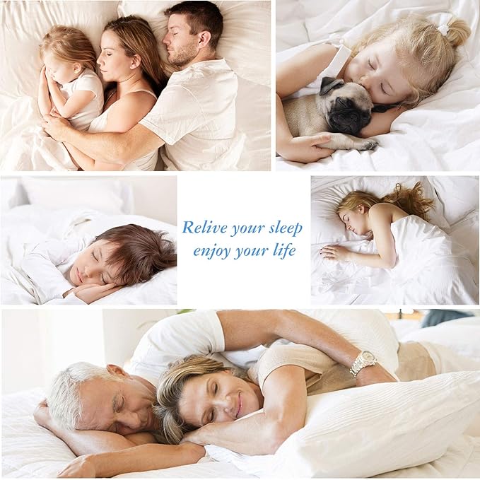 Queen Waterproof Mattress Protector - Noiseless, Breathable, Machine Washable Fitted Mattress Cover with Deep Pocket up to 5”-21”（White）