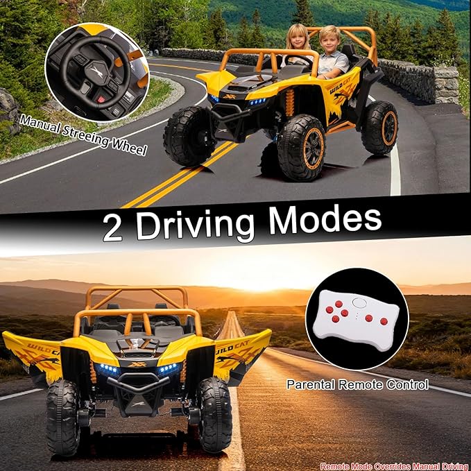 24V 4WD Kids Electric Car XXXL, 2-Seater Licensed Arctic Cat Kids Ride on UTV with Parent Remote Control, Bluetooth Music, LED Lights for Boys & Girls